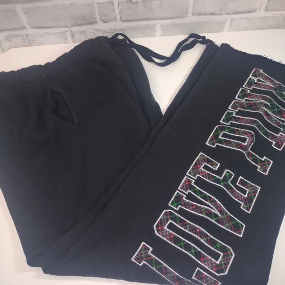 Xs/XP Black Love PINK Sweatpants - Picture 9 of 9
